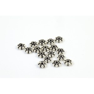 ANTIQUE STERLING SILVER .925 BALI BEAD DAISY 4X1MM 